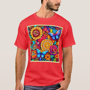Camiseta Encantando Borboleta Floral