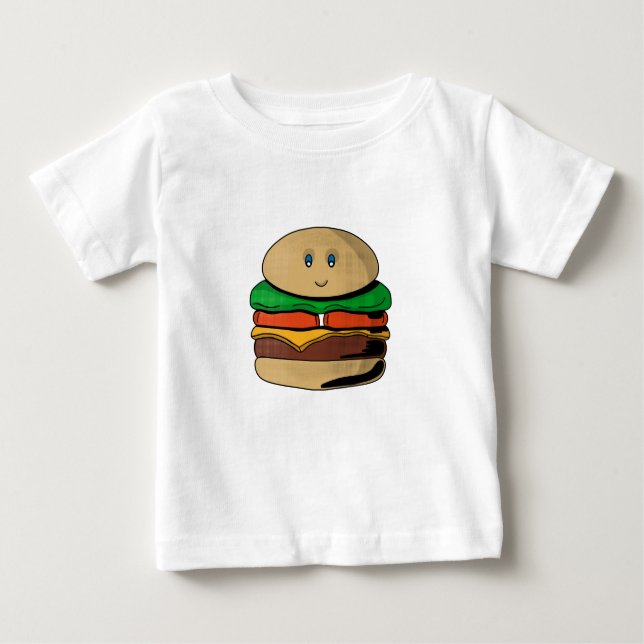 Camiseta Encantável Burger Hamburger Kawaii (Frente)
