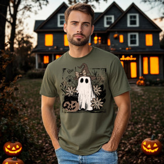Camiseta Encantos Mágicos Boho Floral Fantasma