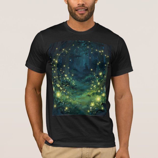 Camiseta Enchanted Forest Glow Magical Night (Frente)