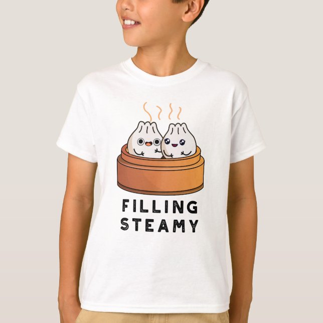 Camiseta Enchendo Engraçado Engraçado Engraçado Dimsum Bao  (Frente)