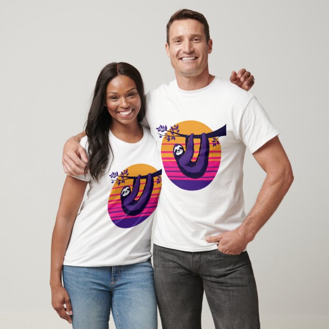 Camiseta Enchimento como uma prega - Luz solar retrô (Unissex)