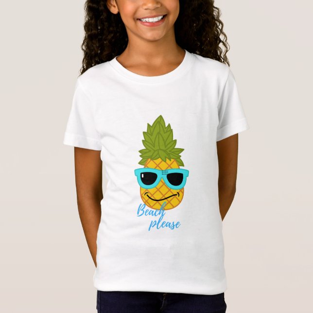 Camiseta Enchimento Engraçado De Abacaxi Com Óculos De Verã (Frente)