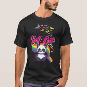 Camiseta Enchimento Engraçado Meditação De Panda Gra