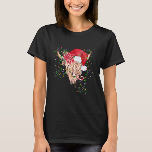 Camiseta Enchimentos de Meia de Natal em Estilo Rústico Hig (Frente)