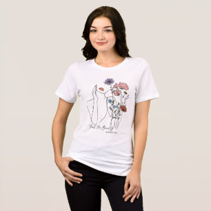 Camiseta Encontre a beleza na citação diária com flores