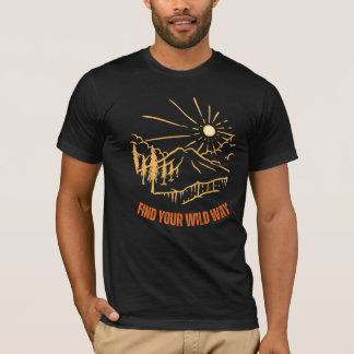 Camiseta Encontre a sua aventura selvagem Montanha Natureza