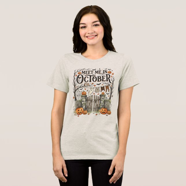Camiseta Encontre-me em outubro (Frente Completa)