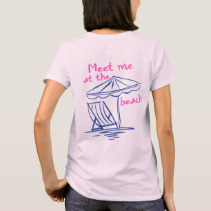 Camiseta Encontre-me na Praia–Vibrações de Verão Costeiras 
