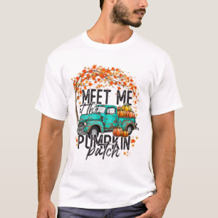 Camiseta Encontre-Me Na Pumpkin Patch Fall Autumn Graças