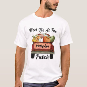 Camiseta Encontre-Me No Caminhão Pumpkin Patch Halloween