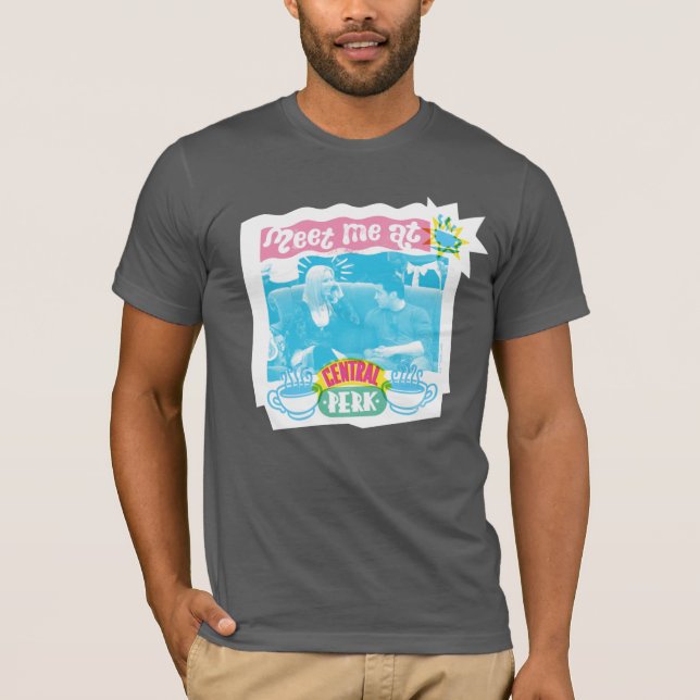 Camiseta Encontre-me no Gráfico do Néon Central Perk (Frente)