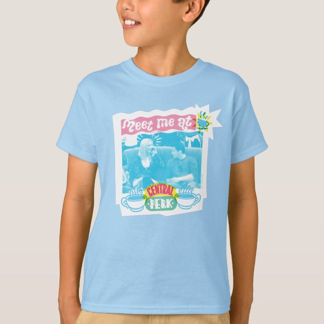 Camiseta Encontre-me no Gráfico do Néon Central Perk (Frente)