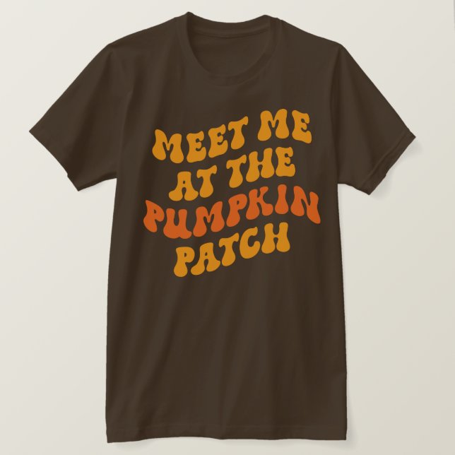 Camiseta Encontre-Me No Pumpkin Patch (Frente do Design)