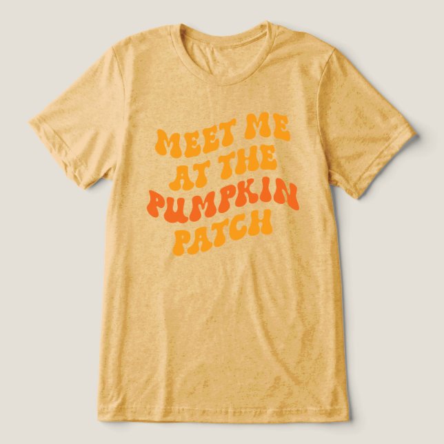 Camiseta Encontre-Me No Pumpkin Patch (Design frontal)
