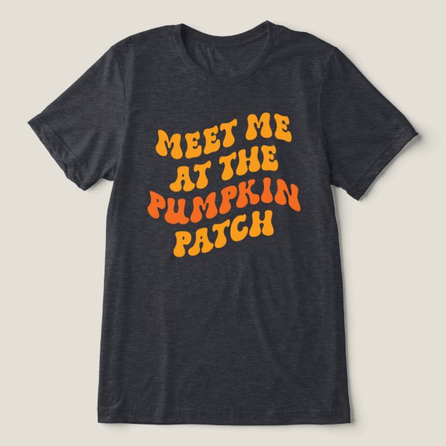 Camiseta Encontre-Me No Pumpkin Patch (Design frontal)