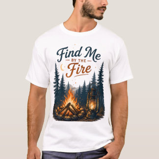 Camiseta Encontre-me pelo Acampamento da Fogueira Camping N
