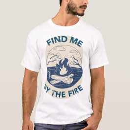 Camiseta Encontre-me Perto da Fogueira Acampamento Retiro