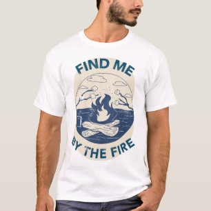 Camiseta Encontre-me Perto da Fogueira Acampamento Retiro