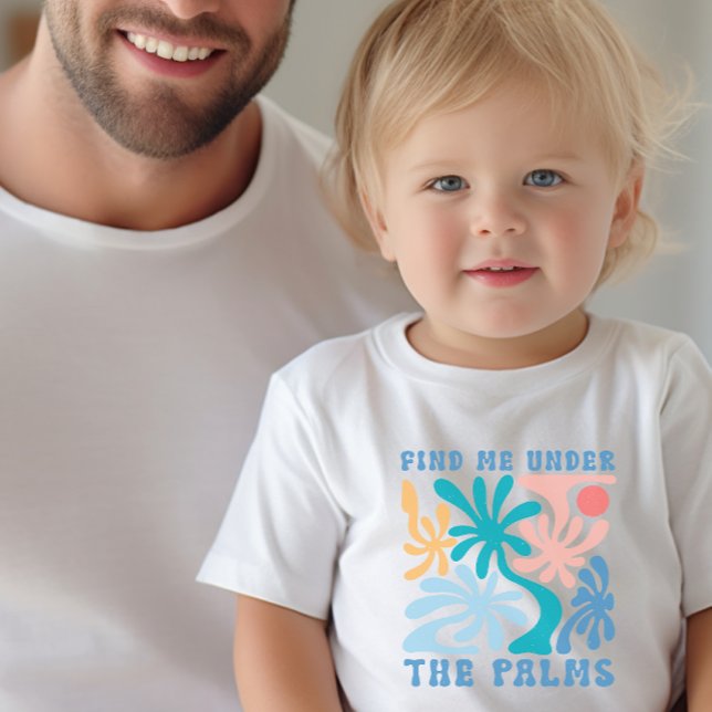 Camiseta Encontre-me sob o tema do verão de Palms (Find me under the Palms summer theme Toddler T-shirt)