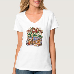 Camiseta Encontre-me Sob o Visgo Cabana de Inverno Aconcheg