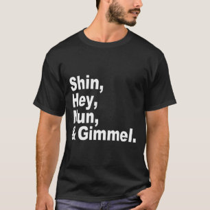 Camiseta Encontre o Dreidels: Shin, Hey, freira, & Gimmel