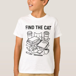 Camiseta Encontre o Gato – Quebra-cabeça Óptico do Gato