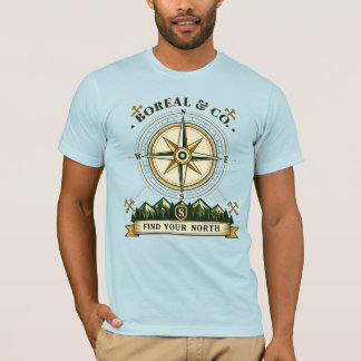 Camiseta Encontre o seu distintivo da bússola do norte | BO