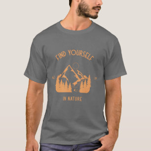 Camiseta Encontre o Seu Na Natureza Camping engraçado