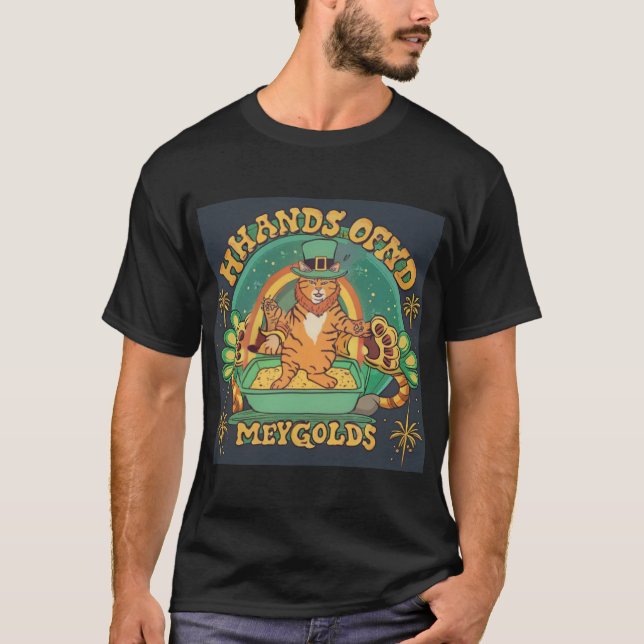 Camiseta Encontre o seu Pote de Dourado Dia de Alegria Verd (Frente)
