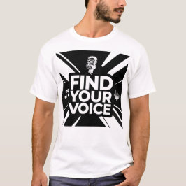 Camiseta Encontre Seu Microfone de Podcast Voz