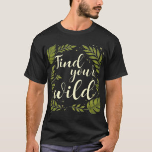 Camiseta Encontre Seu Selvagem Creme Floresta Verde Persona