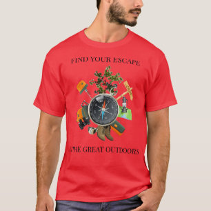 Camiseta Encontre sua fuga no acampamento de Excelentes-ult