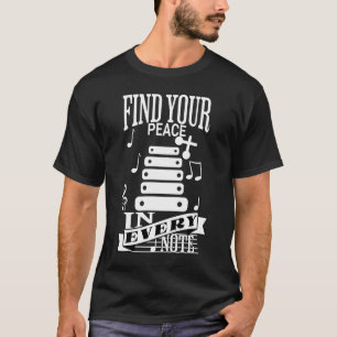 Camiseta Encontre Sua Paz Em Cada Nota Xilofônica