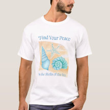 Encontre sua paz nas conchas do mar.