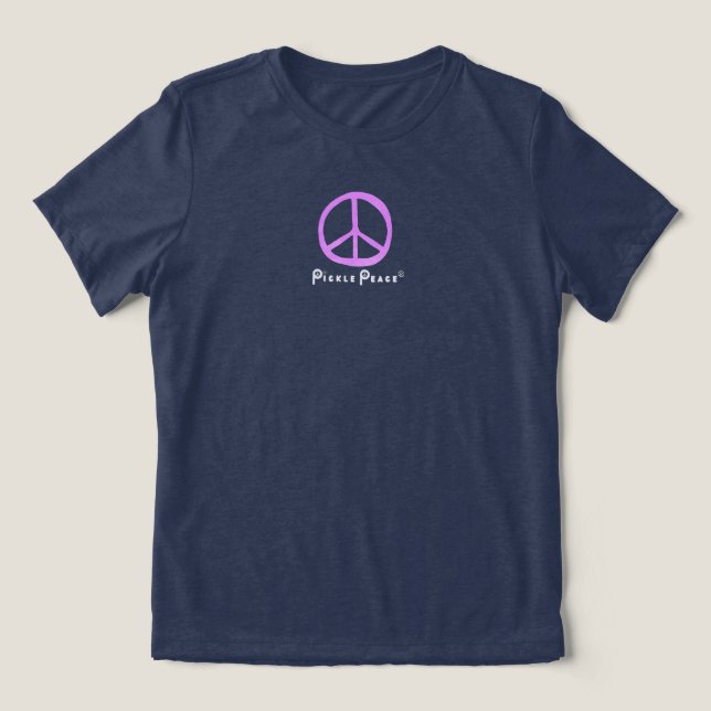 Camiseta Encontre sua paz roxa (Design frontal)