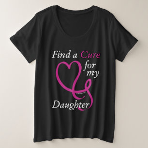 Camiseta Encontre um Cancer/coração/filha...