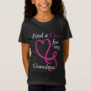 Camiseta Encontre uma Cura/Coração/Vovó...Câncer de Mama