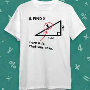 Camiseta Encontre X Piada de Matemática Geometria