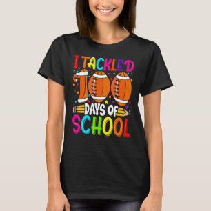 Camiseta Encontrei 100 dias de futebol infantil escolar 1