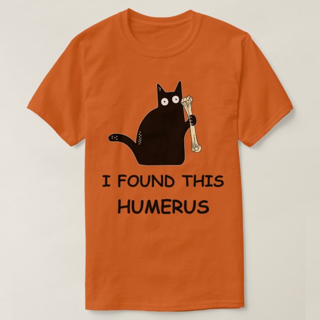 Camiseta Encontrei Este Humero Gato Negro (Frente do Design)