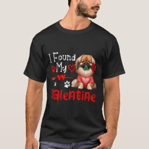 Camiseta Encontrei meu pequinês do Dia dos Namorados com fl