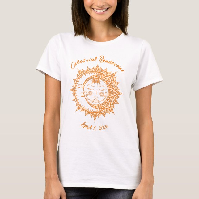 Camiseta Encontro Celestial Personalizado Eclipse (Frente)