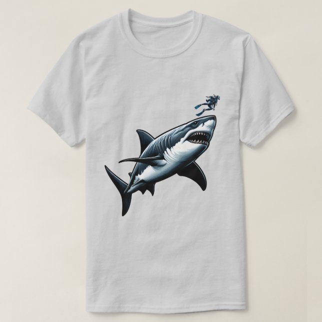 Camiseta Encontro com Megalodon (Frente do Design)