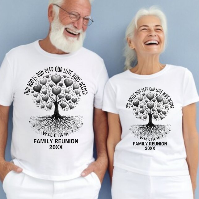 Camiseta Encontro da árvore genealógica personalizada  (Criador carregado)