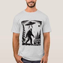 Camiseta Encontro de alienígena com Pé Grande