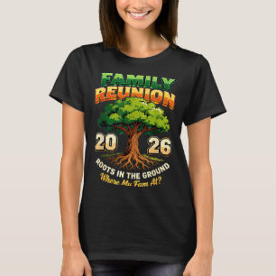 Camiseta encontro de família de 2026 raízes da árvore no ch