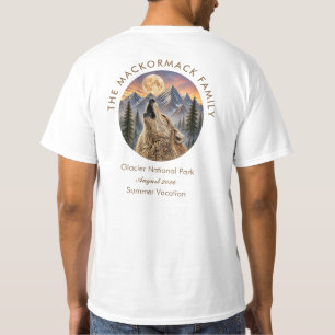 Camiseta Encontro de Família de Verão Howling Wolf Montanha