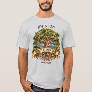 Camiseta Encontro de Família Personalizado Carvalho Antigo