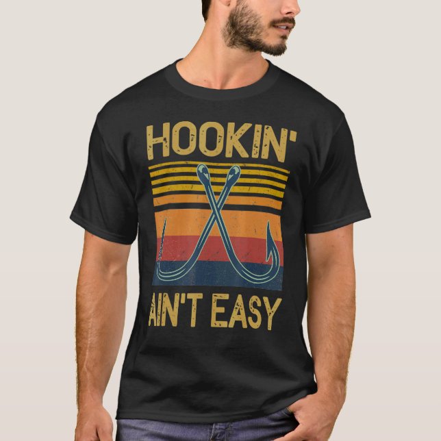 Camiseta Encontro de Pescaria Não é Fácil Amor (Frente)